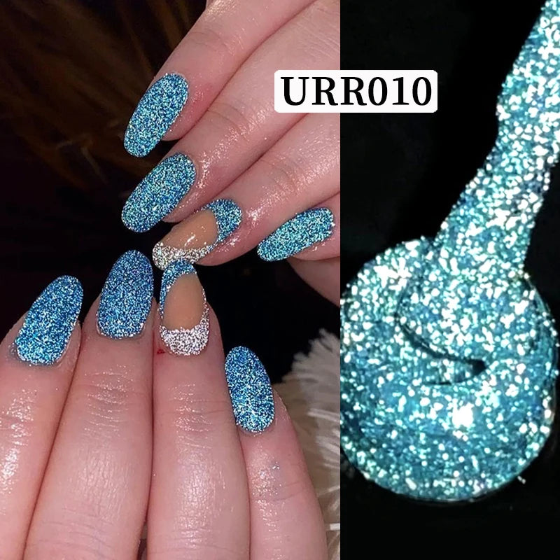 UR SUGAR Sparkling Gel Nail Polish Reflective Glitter Nail Gel Semi Permanent Nail Art Varnish For Manicures Need Base Top Coat