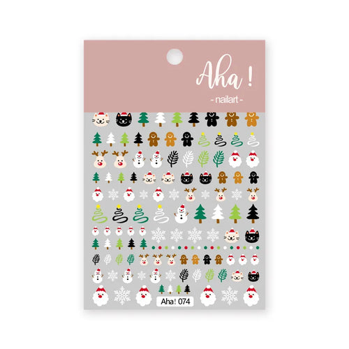 Winter Christmas Atmosphere Nail Stickers Snowman Snowflake Wapiti