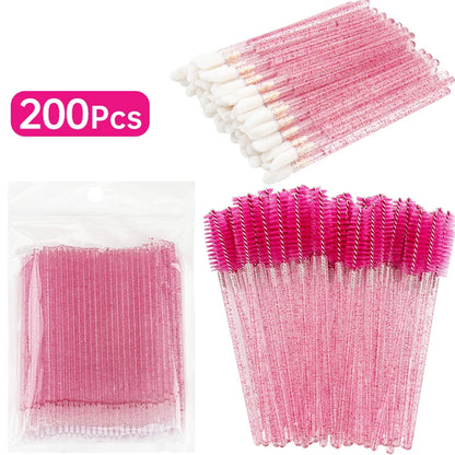 200pcs Eyelash Extension Special Eyelash Removal Brush Micro Brush