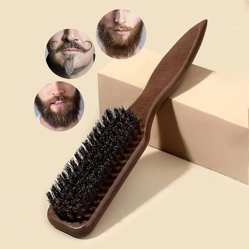 Boar Bristle Hair Brush (Unisex) - Fragrance-Free Professional Barber