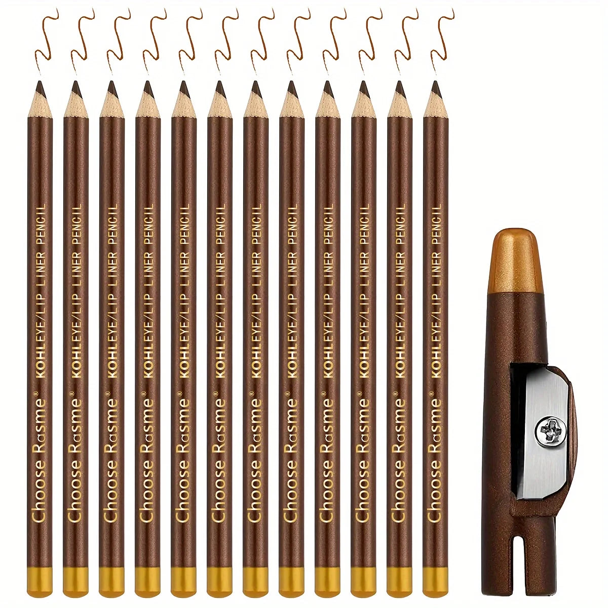 12pcs black/borwn/dark brown eyebrow pencil sharpener Eyebrow Pencil