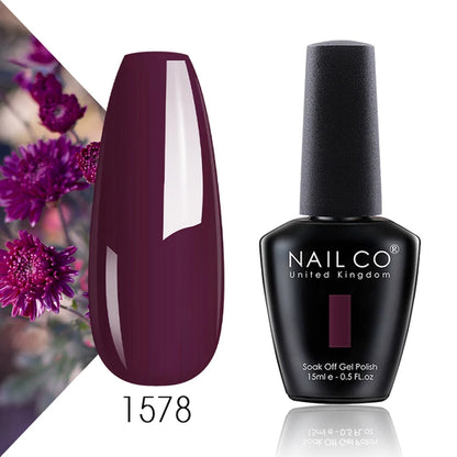 NAILCO 15ml Translucent Color Gel Nail Polish Vernis Semi Permanent UV