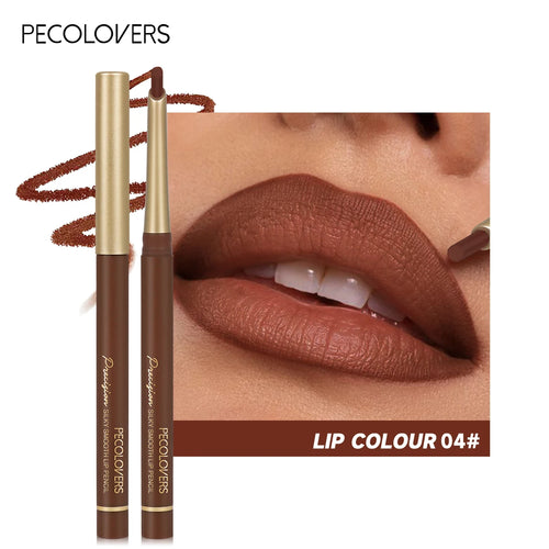 Matte 6-colors Lip Liner Pencil Bevel Design Nib Lip Contour Lipstick