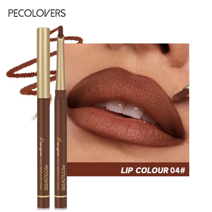 Matte 6-colors Lip Liner Pencil Bevel Design Nib Lip Contour Lipstick
