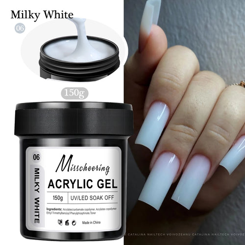 1Jar 150g Poly Nail Gel UV LED Cured Builder Nail Gel Acrylic Crystal