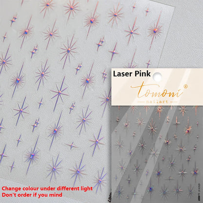Gold Silver Starlight Laser Pink Colorful Glitter Star Bronzing
