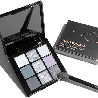 Black light star nine-color eye shadow plate Smoky makeup dark black