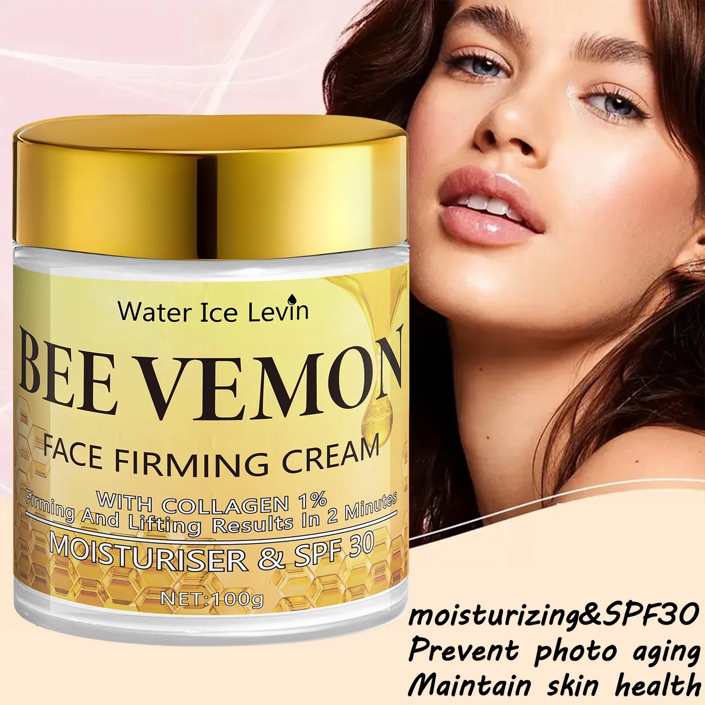Bee Venom Face Firming Cream. Visible Transformation. With 1%