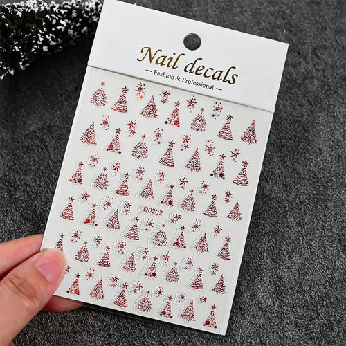 Winter Christmas Atmosphere Nail Stickers Snowman Snowflake Wapiti