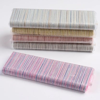 Double Side Nail Files Mini Wood Sanding Buffer Block Set For Gel