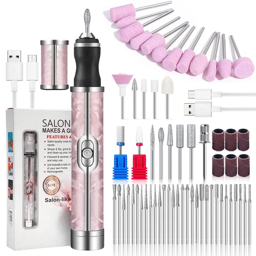 LINMANDA Electric Nail File Set Nails 4 Speeds Cordless Acrylic Nail