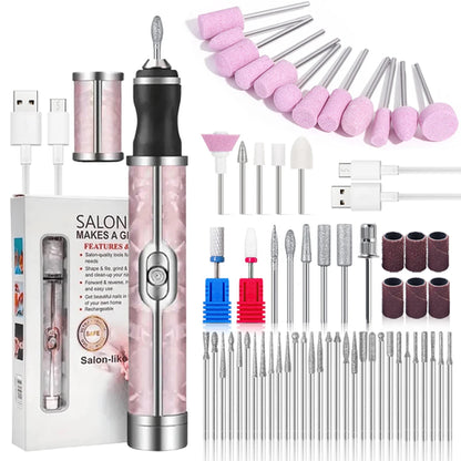 LINMANDA Electric Nail File Set Nails 4 Speeds Cordless Acrylic Nail