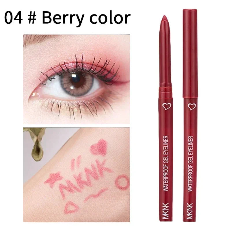 Long Lasting Eyeliner Pencil Colourful Pigment Waterproof Blue Black White Color Gel Eye Liner Pen Makeup Eye Beauty Cosmetics