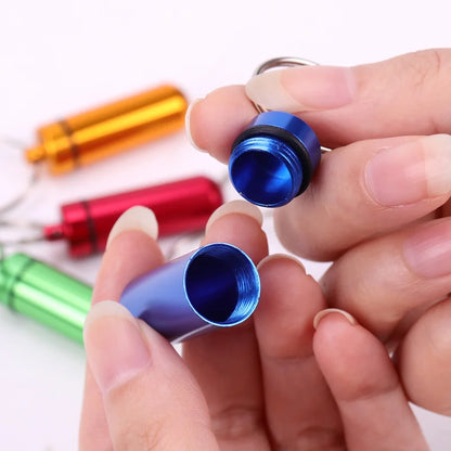 Portable Mini Waterproof Aluminum Pill Box Cases Container Organizer