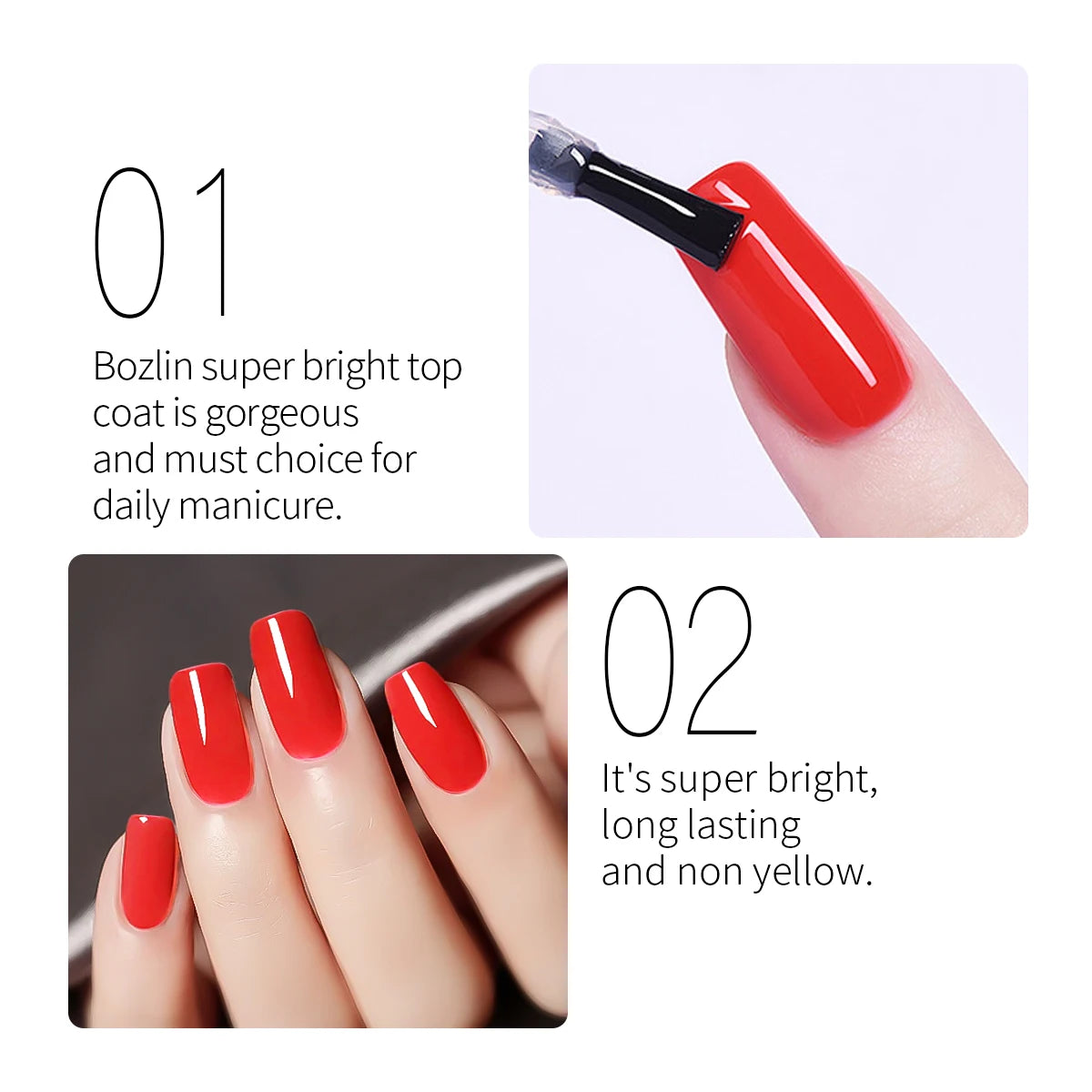 Hassleless Single Pack Ultra-Gloss Top Coat Gel Nail Polish - Glossy