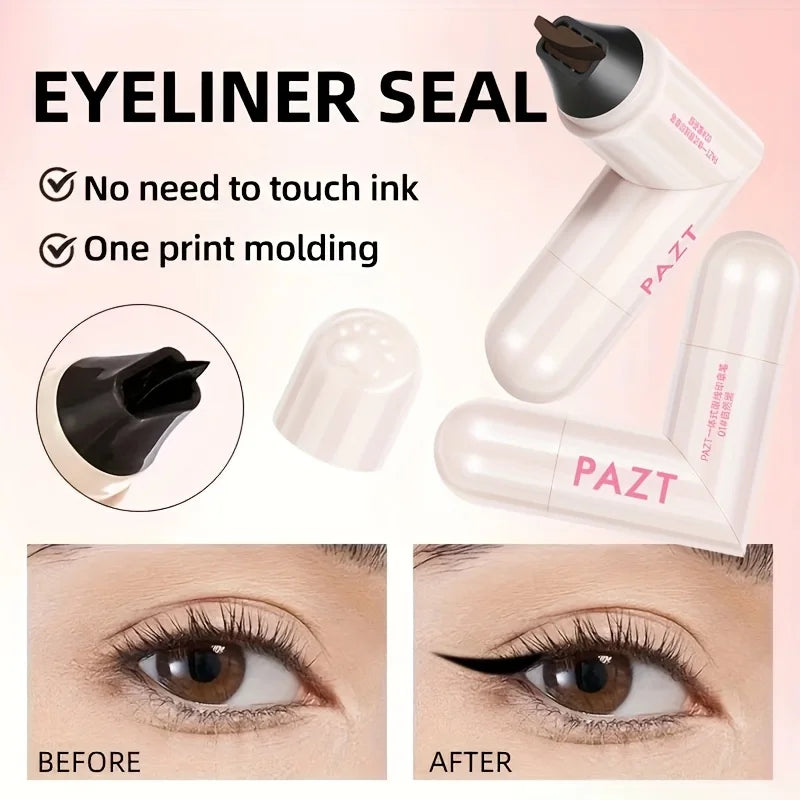 Rotating Eyeliner Stamp Pen, Long-Lasting Waterproof &