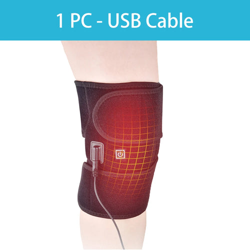 Electric Knee Heating Pad USB 3-gear Heated Knee Brace Support for