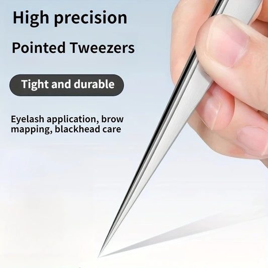 Stainless Steel Precision Pointed Tweezers, Beauty Makeup Eyebrow