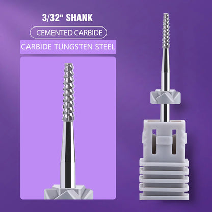 Ceramic Tungsten Carbide Nail Drill Bit Rotate Burr Milling Nail