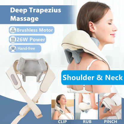 Foreverlily 26W Brushless Motor Neck And Shoulder Massager Wireless