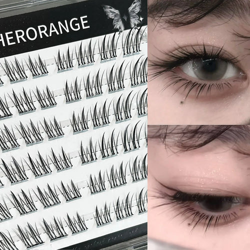 Natural Cosplay False Eyelashes No Glue Need Eyelash Clusters False
