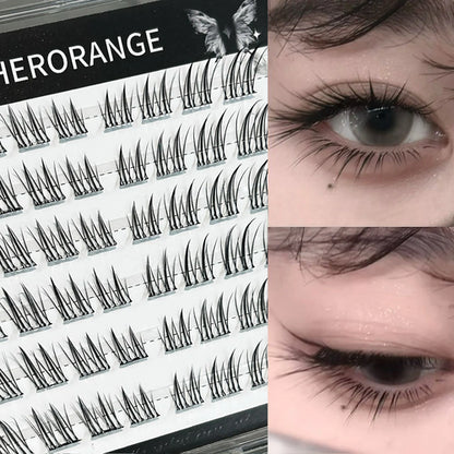 Natural Cosplay False Eyelashes No Glue Need Eyelash Clusters False