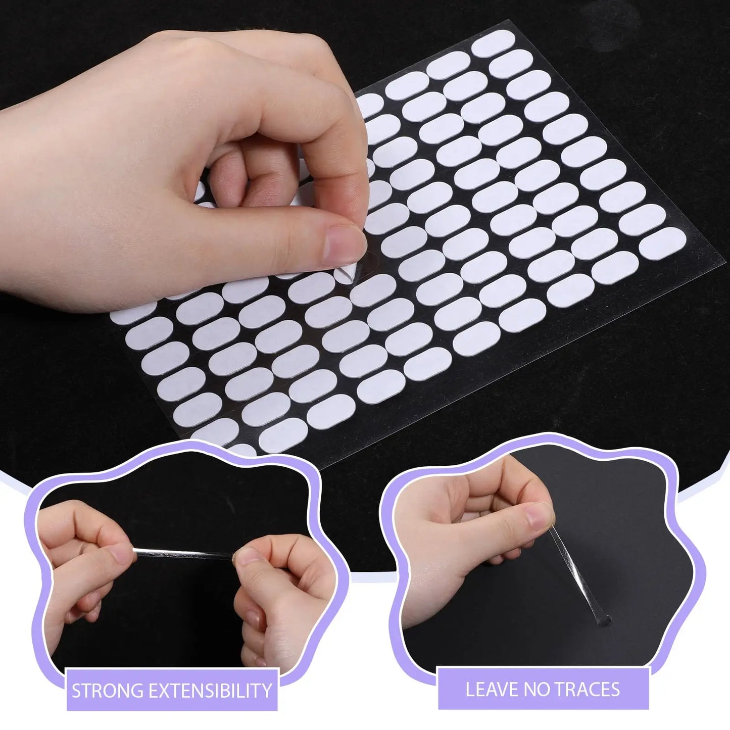 LINMANDA  100/300PCS Double Sided Adhesive Tapes Tabs Pre-Cut Nail