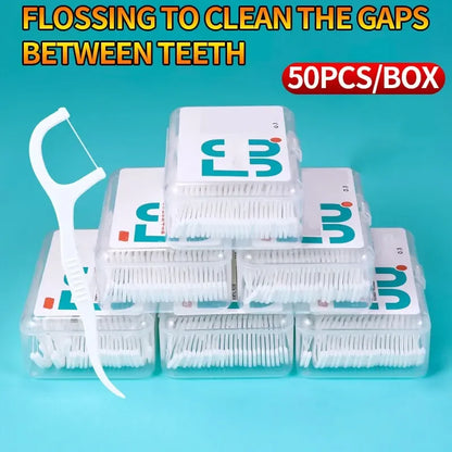 150pcs Dental Floss Plastic Toothpicks Disposable Cleaning between