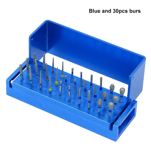 30Pcs/Set Dental Burs Kit With 30Pcs Burs High Speed Handpiece burs