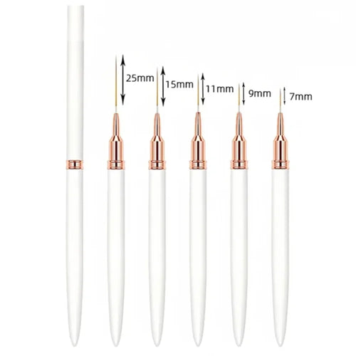 5 In 1 Nail Art Pen Set Brushes Set Elongated Lines Striping Drawing