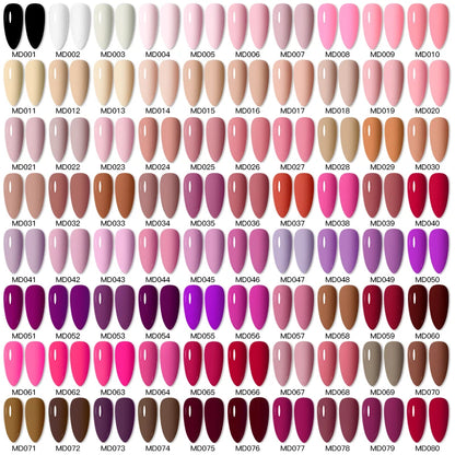 6pc All-season Gel Nail Polish Set Nude Pink Red Glitter Semi