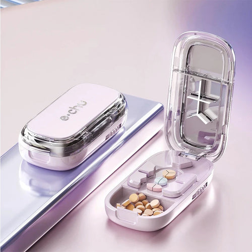 1/2 and 1/3 Adjustable Pill Cutter Storage Box Portable Drug Tablet