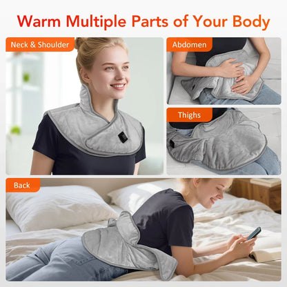 Electric Heating Shoulder Neck Pad USB Heated Back Wrap 3 Heat Level