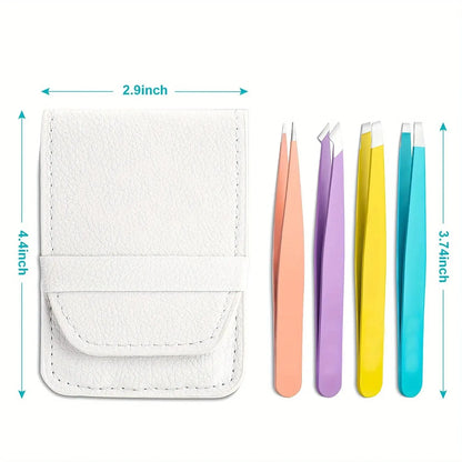 Colorful Eyebrow Tweezer Hair Beauty Fine Hairs Puller Stainless Steel