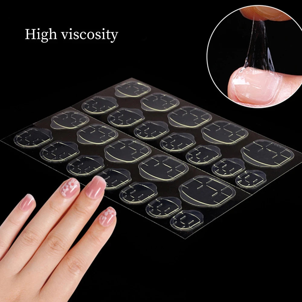 Double Side Nail Jelly Glue Transparent False Nail Art Adhesive Tape