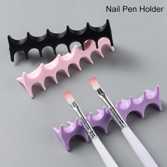 Soft Silicone Nail Pen Holder Brush Rack Shelf UV Gel Brush Display