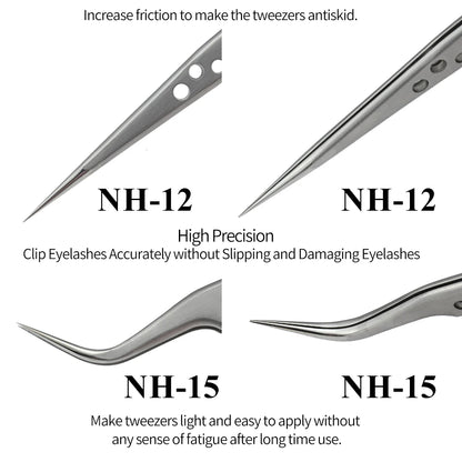 NAGARAKU Makeup Eyelashes 2pcs set N-01 N-02  Eyelashes Tweezers NH-12