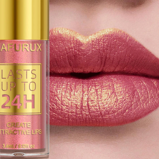 14 Colors Glitter Metallic Lip Glaze Shiny Long Lasting Lip Gloss