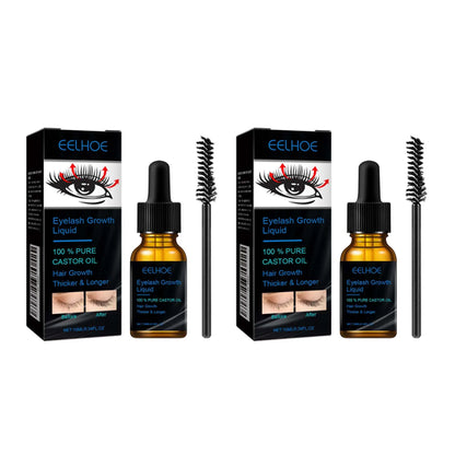 Eyebrows Natural Thick Slender Curl Curl Moist Natural Castor Oil