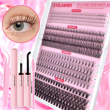 Show-Stopping Top & Bottom Lash Kit – 250/740 Cluster Bombshell Fluffy