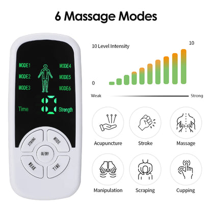 6 Modes EMS Electric Muscle Therapy Stimulator Tens Unit Machine