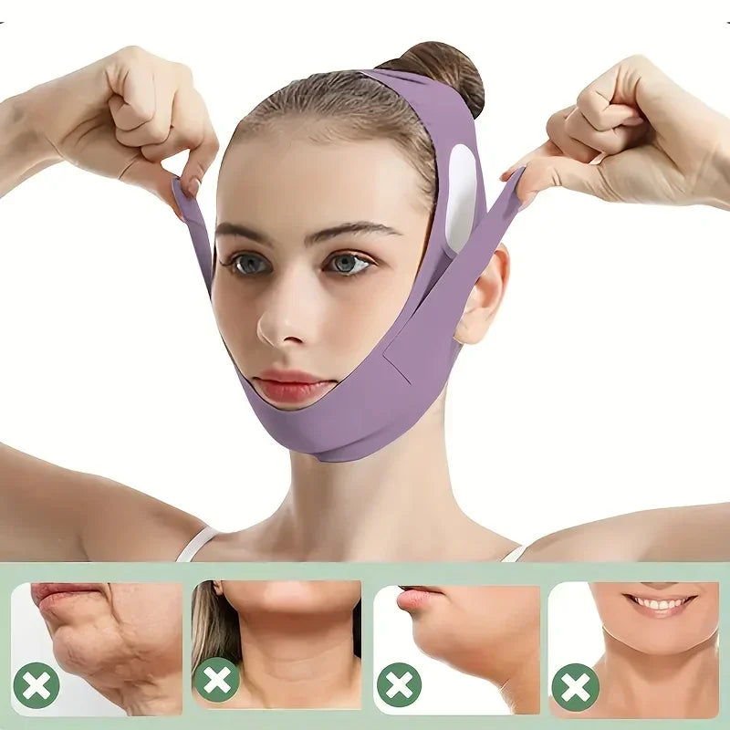 Overnight Face Lift Band with Graphene Fiber - Double Chin Reducer &