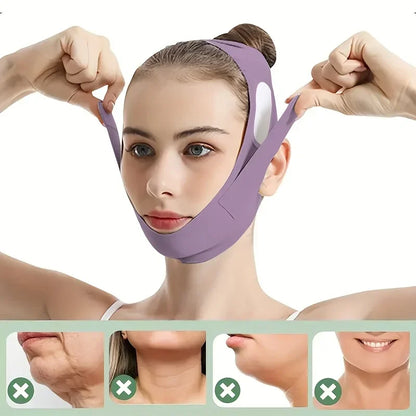 Overnight Face Lift Band with Graphene Fiber - Double Chin Reducer &