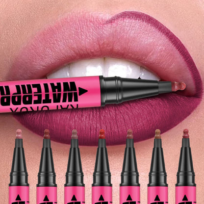 1PC Liquid Matte12-Color Lipliner Pencil Waterproof Plumping Stain