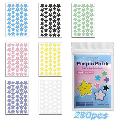 280/1120/1680pcs Seven-Color Star Pimple Patches – Invisible