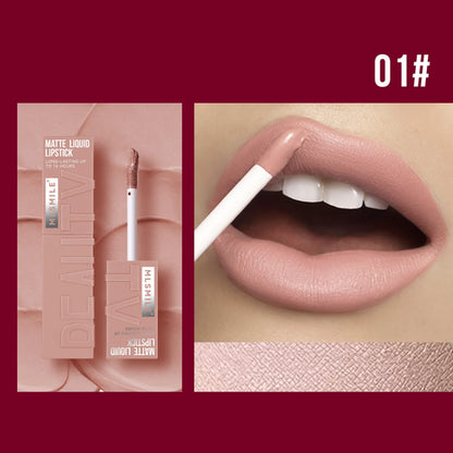MLSMILE 6 Color Non-stick cup Velvet Satin Gloss Lip glaze Mist Liquid