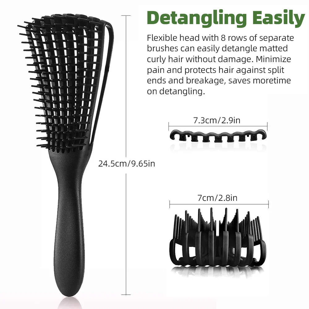 Brush To Detangle And Massage The Scalp For Curly Hair 1PC.