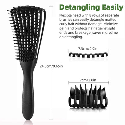 Brush To Detangle And Massage The Scalp For Curly Hair 1PC.