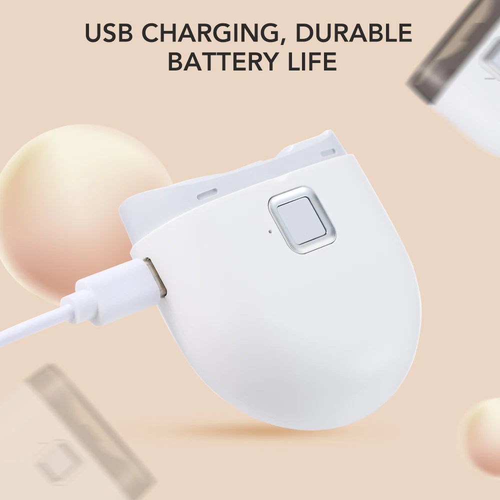 Electric Nail Clipper With LED Light Automatic Nail Polishing Grinder