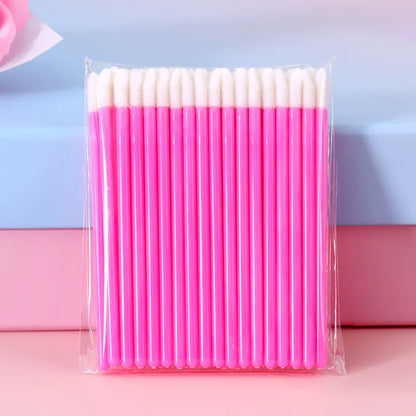 100Pcs  Lipstick Wands Set Cosmetic Makeups Tools Make Up Brushes Lash